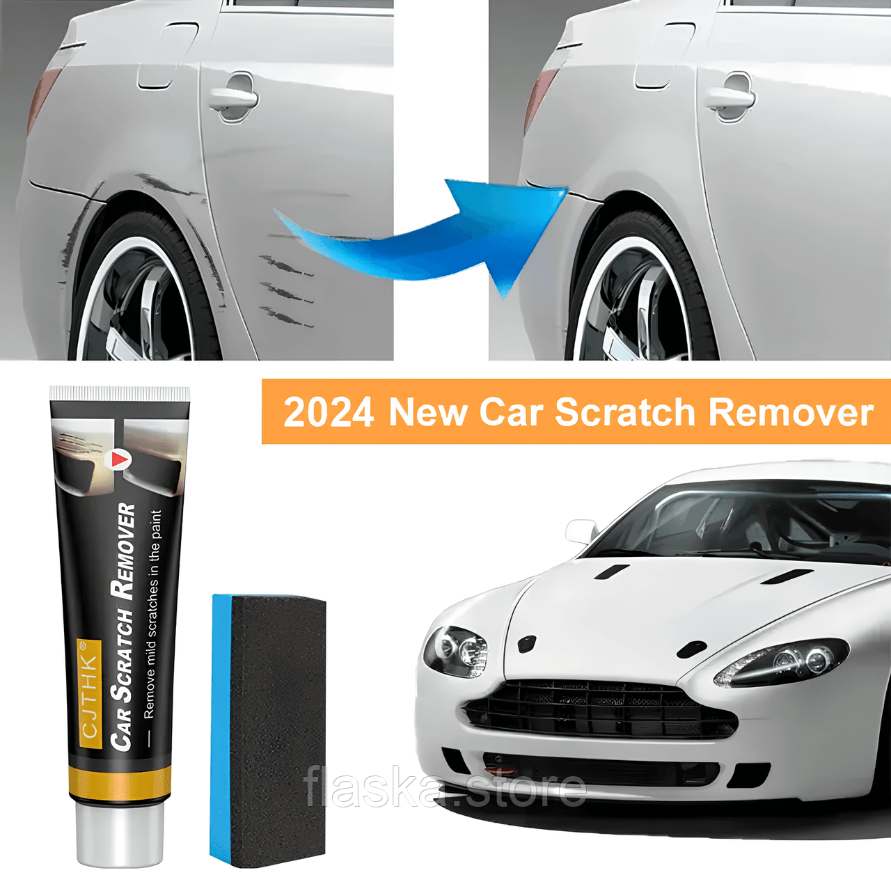 Паста для видалення подряпин CJTHK Car Scratch Remover, 20 мл (набір: паста-віск + губка)