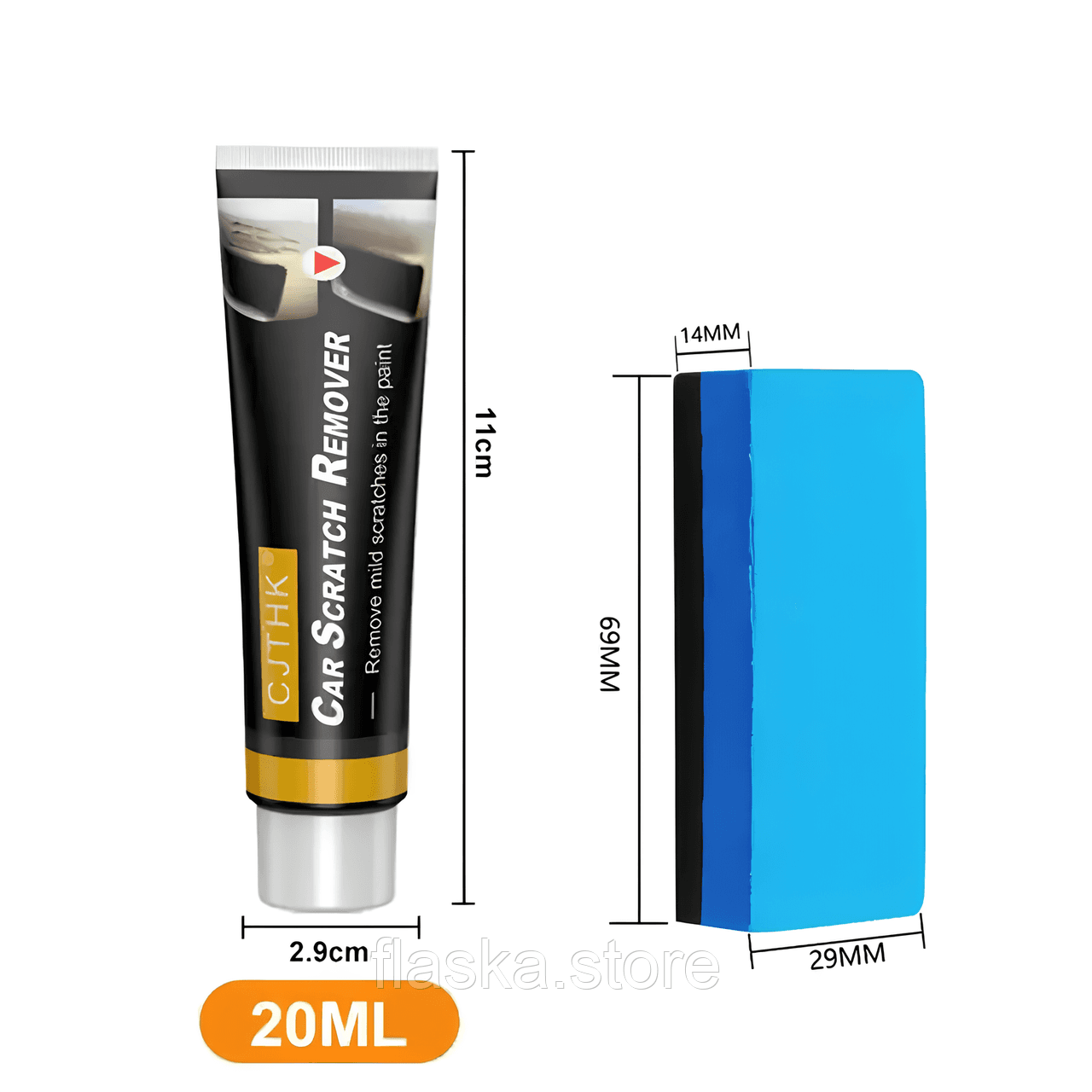 Паста для видалення подряпин CJTHK Car Scratch Remover, 20 мл (набір: паста-віск + губка)