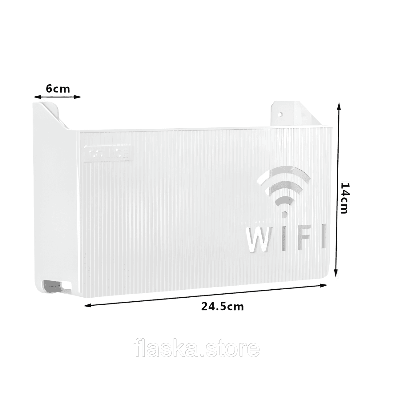 Полиця-підставка для Wi-Fi роутера COLNSE, настінна, 24,5×14×6 см, біла