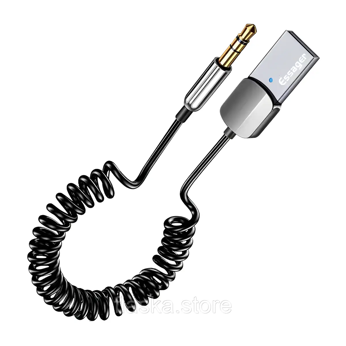 Бездротовий аудіоадаптер Essager Bluetooth 5.0 для авто (AUX 3.5 мм, USB-ресивер)