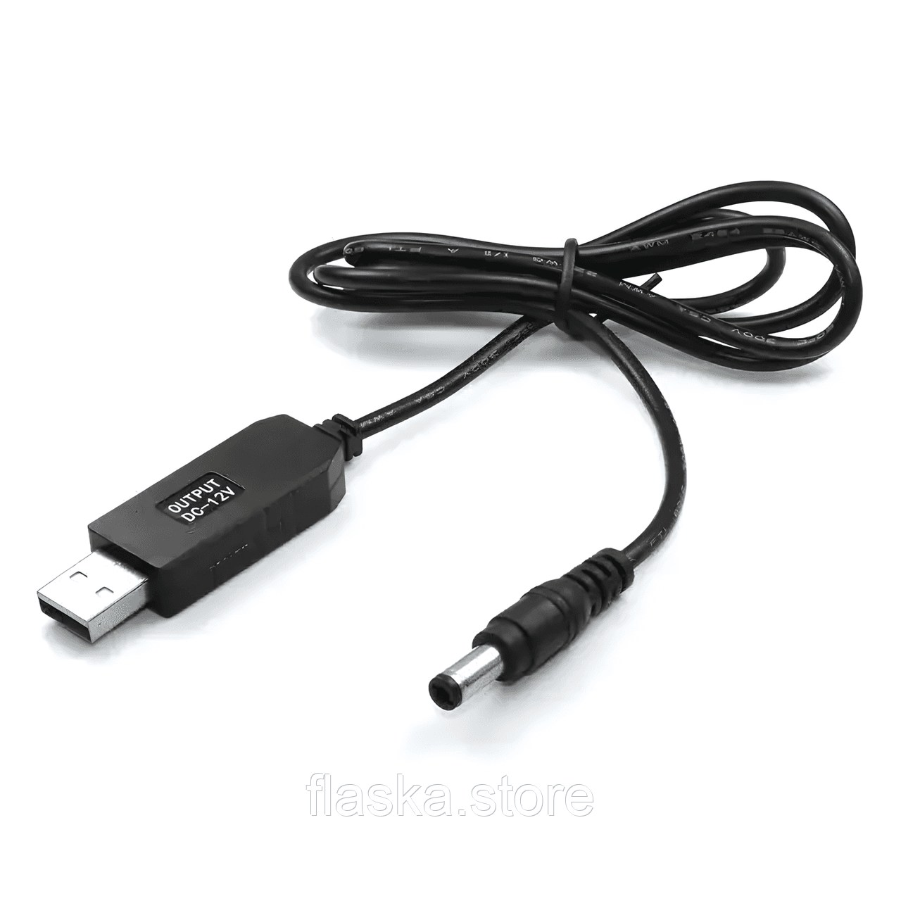 Кабель для живлення Wi-Fi роутера від повербанка. USB → DC кабель із перетворенням 5V→12V (5.5×2.1 мм) 5V